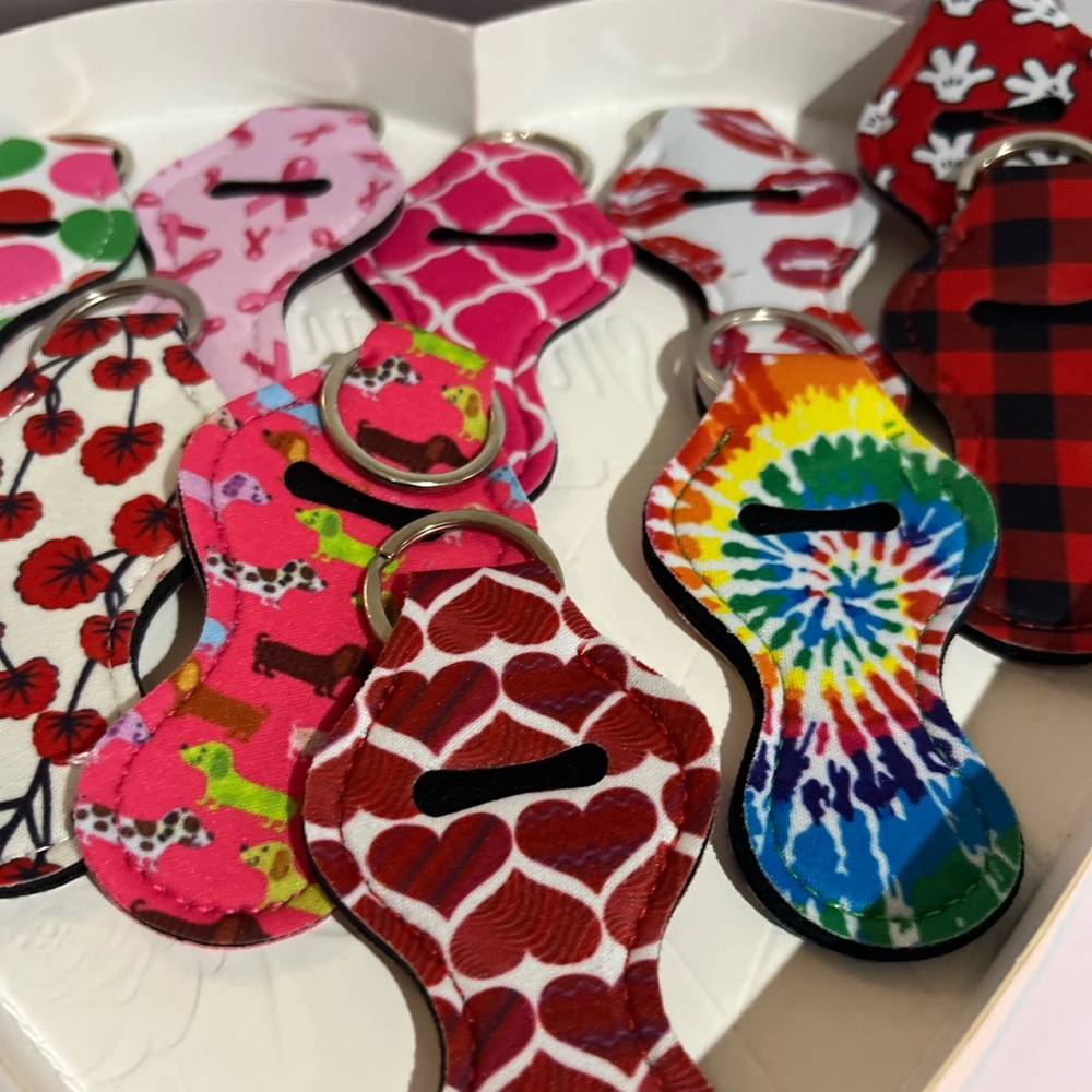 Lip balm, lipgloss/lipstick  , keychain holder